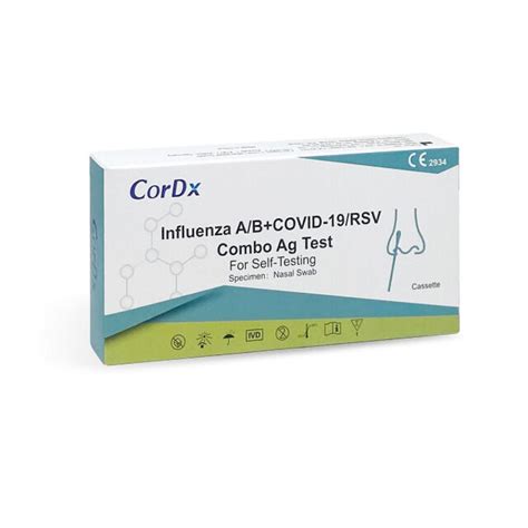 CorDx Combo Selbsttest 4in1 Schnelltest Covid 19 Influenza A B