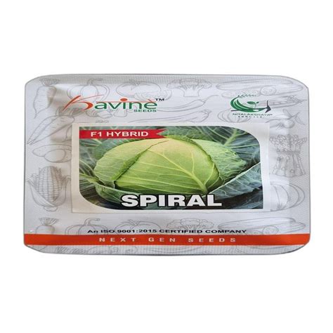 Green Spiral Hybrid Cabbage Seed Packaging Type Packet Packaging