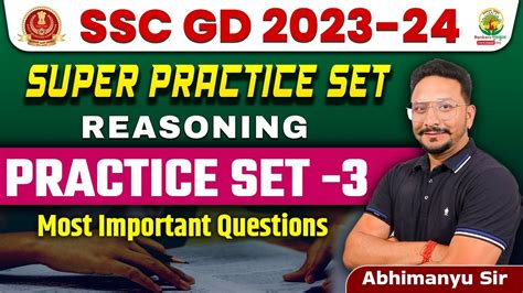 Practice Set 3 Reasoning Super Practice Set SSC GD Reasoning SSC