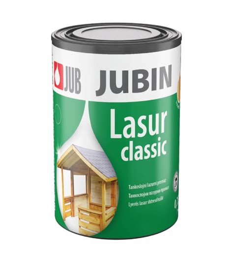 Tankoslojni Transparentni Premaz Za Drvo JUBIN LASUR CLASSIC 0 75L