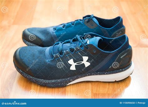 Blue Under Armour Shoes Editorial Stock Photo Image Of Casual 110690658