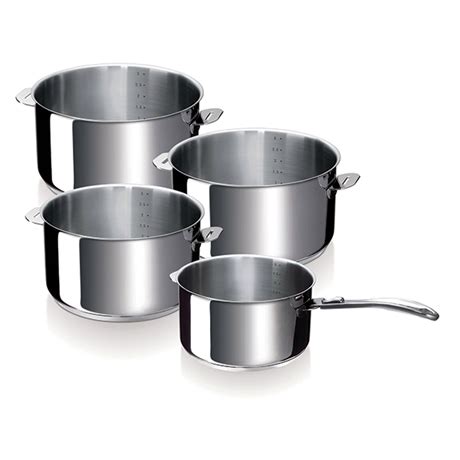 Set de 4 casseroles Evolution 14 à 20 cm et 1 manche Beka Mathon fr