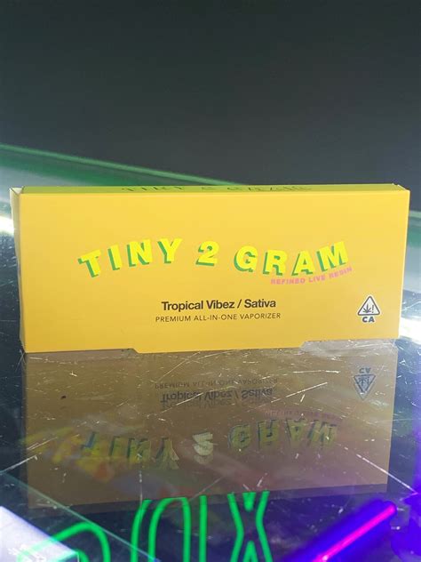 Tiny 2 Gram Refined Live Resin Tropical Vibez Sativa 2g Disposable Hotbox