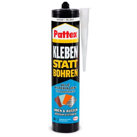 PATTEX Montagekleber Kleben statt Bohren für Innen und Außenbereich