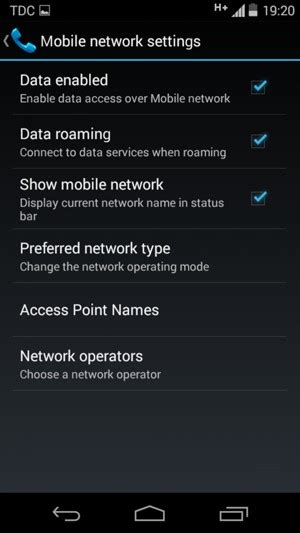 Set Up Roaming Motorola Moto E Android Device Guides