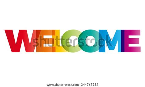 Word Welcome Vector Banner Text Colored Stock Vector (Royalty Free ...