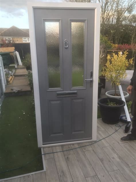 Grey Slate Upvc Composite Front Door Ebay