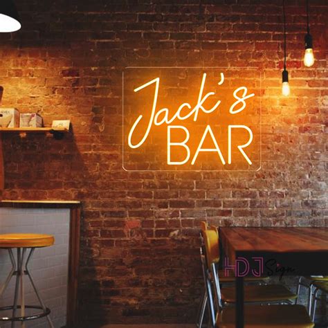 Bar Sign Led Bars Neon Signs Custom Bar Pub Club Wall Decor Etsy