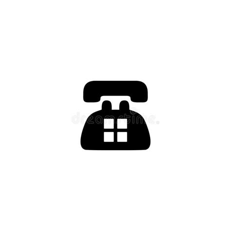 Old Black Phone Icon and Simple Flat Symbol for Web Site, Mobile, Logo, App, UI Stock Vector ...