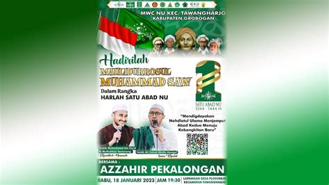 Azzahir Bersholawat Dalam Rangka Safari Maulid Di Tawangharjo Grobogan