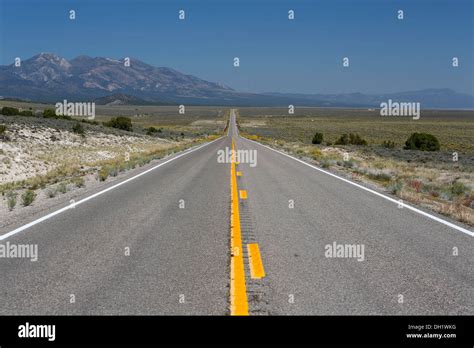 Dead straight highway, Route 93, Nevada, USA Stock Photo - Alamy