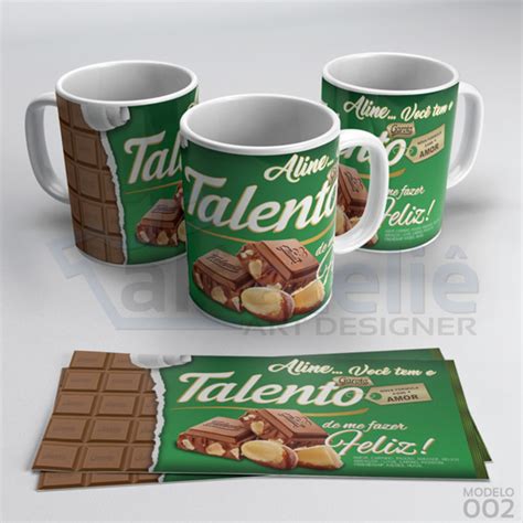 Caneca Feliz P Scoa Chocolate Kit Kat Personalizada Nome