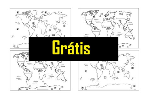 Novos Modelos Mapas Dos Continentes Para Colorir Em Pdf Sexiz Pix