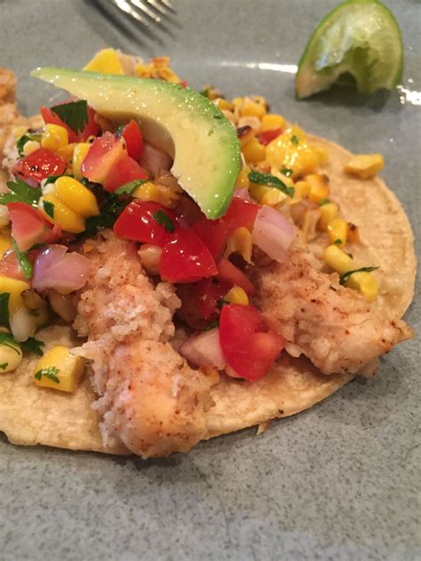 Coconut Crusted Chicken Tacos With Mango Corn Salsa Coconut Crusted