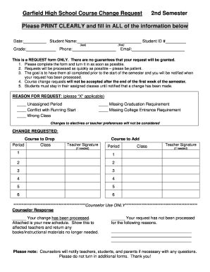 Course Change Request Form Complete With Ease AirSlate SignNow