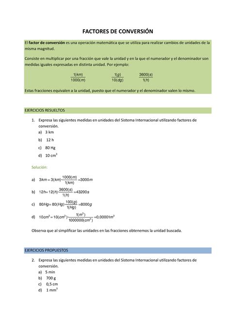 Ficha Factores De Conversi N Studocu