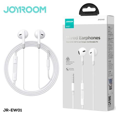 Joyroom Ew01 3 5mm Wired Series Half In Ear Wired Earphones