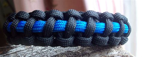 Woven Braided Bracelets Thin Blue Line Midland MI Michigan Police