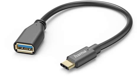 Hama USB Adapterkabel OTG USB C Stecker USB A Buchse 15 Cm