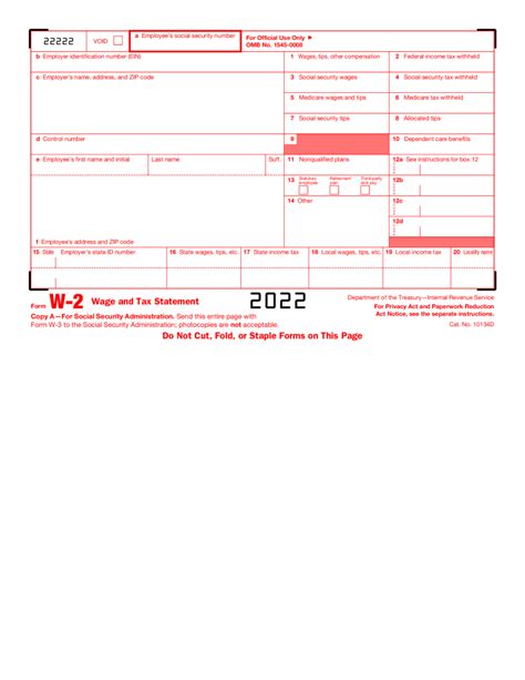 2022 W 2 Forms Fillable - Fillable Form 2023