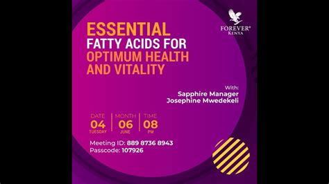 Essential Fatty Acids For Optimum Health And Vitality With Sapphire