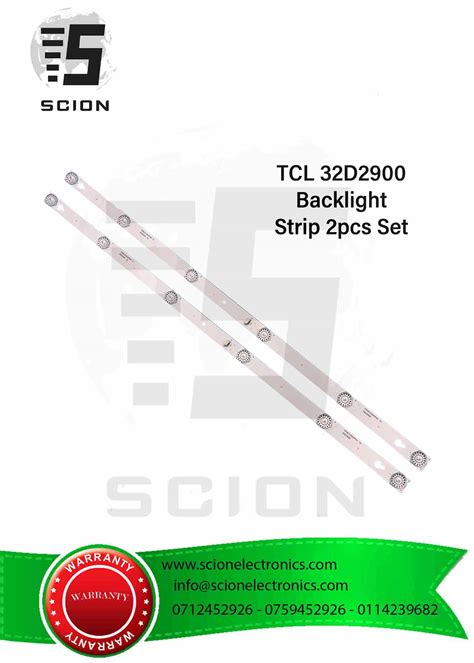 TCL 32D2900 Backlight Strip 2pcs Set – Scion Electronics