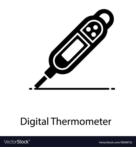 Digital Thermometer Royalty Free Vector Image Vectorstock