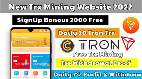 New Trx Cloud Mining Website Earn 10000 Trx Tron Bonous Live