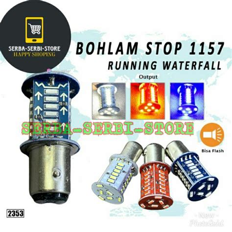 Jual Lampu Stoprem Bayonet 30 Led Running Kedip Strobo 2 Kaki