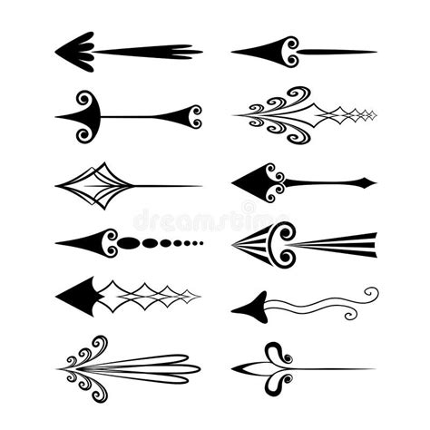 Vector Set Of Vintage Arrows Stock Vector Illustration Of Retro