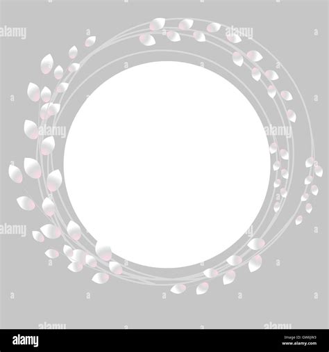 Round Gray Pussy Willow Background Stock Vector Image Art Alamy