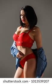 Lovely Brunette Sexy Fitness Underwear Shirt Stock Photo Shutterstock