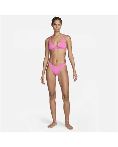 Nike Essential Sling Bikini Swim Bottom In Pink Lyst