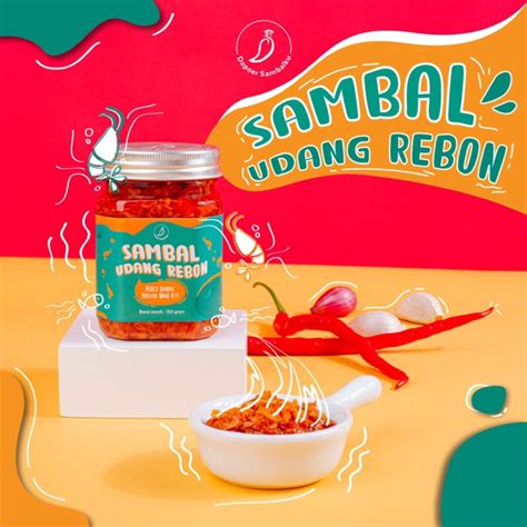 Jual Sambal Udang Rebon Kemasan 150 Gram Dapoer Sambalku Shopee Indonesia