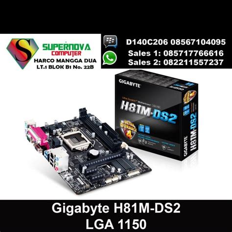 Jual Mainboard Intel Gigabyte Ga H81m Ds2 Socket 1150 Shopee Indonesia