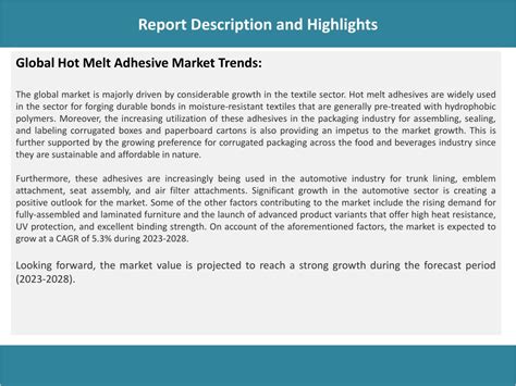 PPT Hot Melt Adhesive Market Research And Forecast Report 2023 2028 PowerPoint Presentation