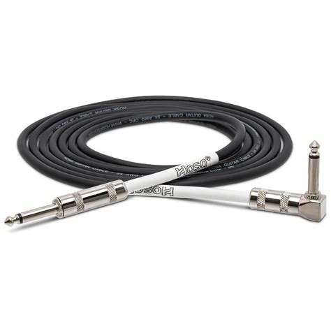 Hosa Gtr R Straight To Right Angle Guitar Cable Feet Black