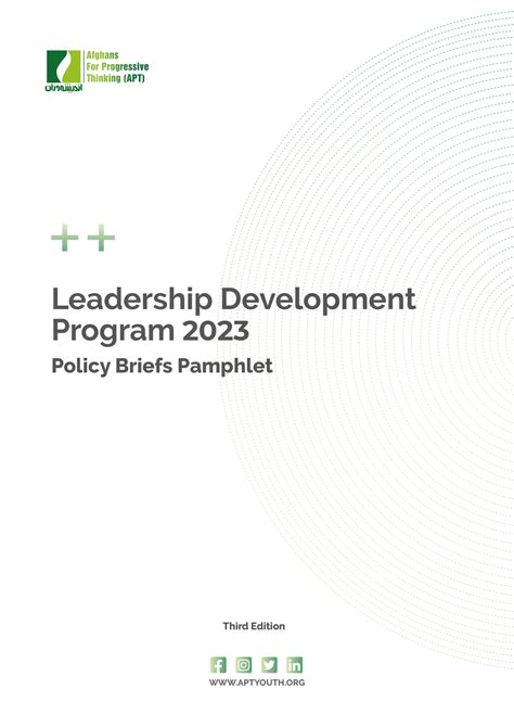 Leadership Development Program Policy Briefs Pamphlet Rd Ed Apt