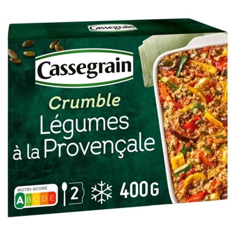 Cassegrain Légumes cuisinés à la provençale et crumble CASSEGRAIN