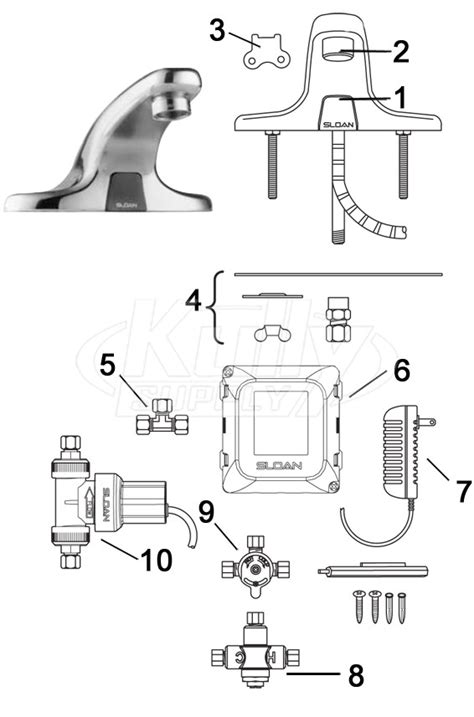 Sloan Ebf Faucet Parts Breakdown Sloanplumbingparts