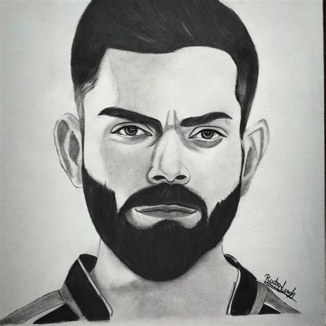 Sketch Of Virat Kohli | Sketches, Male sketch, Male