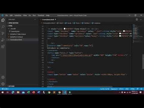 Creando Un Formulario En HTML Con Visual Studio Code Actualizado