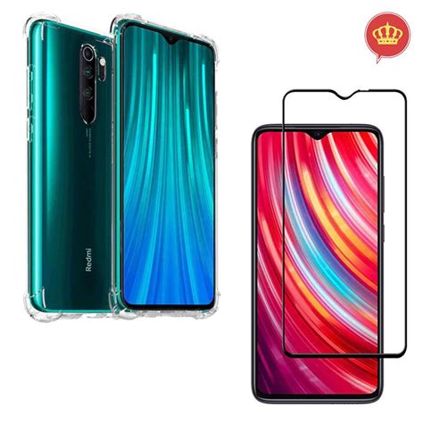 Capa Antishock Xiaomi Redmi Note 8 Pro Película Vidro 3d Submarino