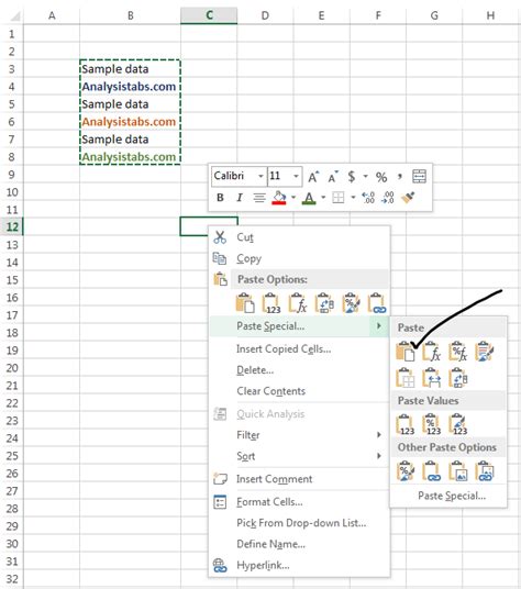 Copying Moving And Pasting Data In Excel