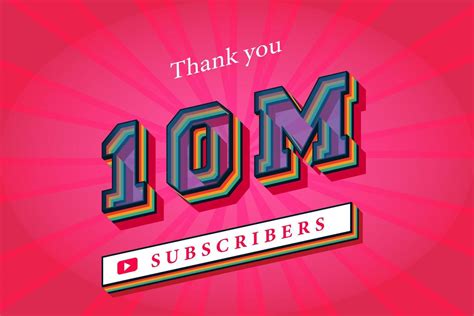 10m Subscribers Celebration Thank You Social Media Banner 10 Million