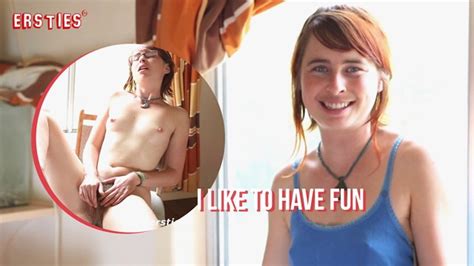 Ersties Amateur Redhead Plays With Her Hairy Pussy And Cute Tits