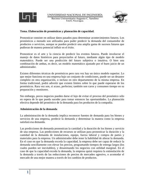 Pdf Tema Elaboraci N De Pron Sticos Y Planeaci N De Pdf