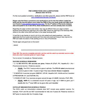 Fillable Online PBR CORRECTIONS AND CLARIFICATIONS Fax Email Print