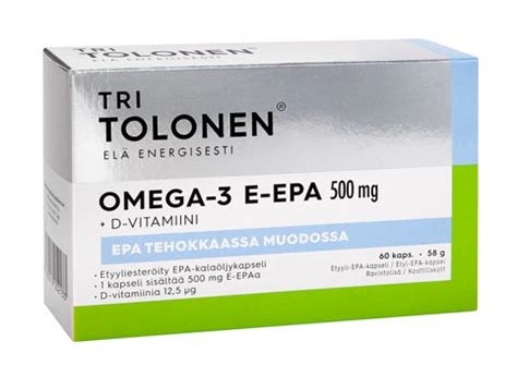 Омега-3: финские витамины Tri Tolosen E-EPA 500mg 60kaps 6430012052133 ...