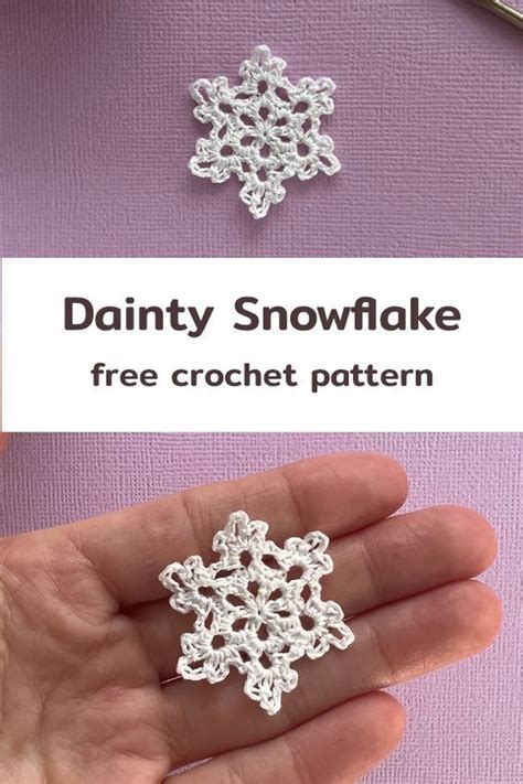 5 Minute Crochet Snowflake Free Pattern Artofit